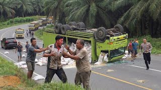 TERJADI ADU MULUT ANTARA SOPIR || Penyelamatan Truck Terbalik Ke Jurang