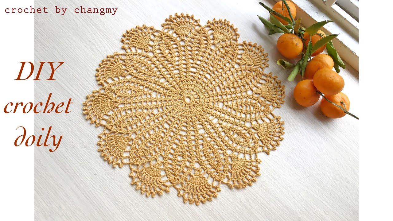 96. DIY crochet doily | Hướng dẫn móc khăn trải bàn vintage xinh xắn trang trí | by changmy