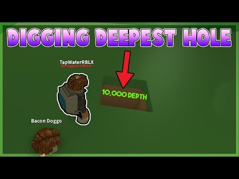 Mining The Deepest Hole World Record Mining Simulator Youtube - how deep can you mine in roblox mining simulator youtube