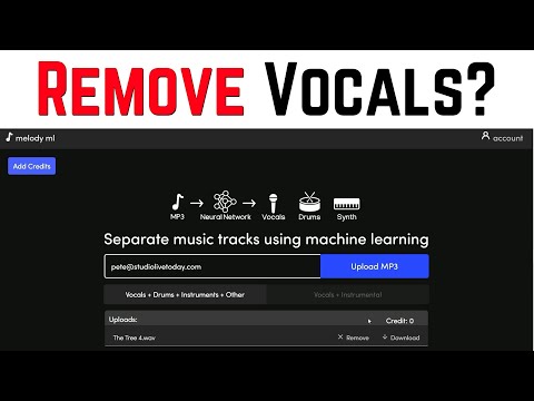 How to remove vocals from MP3 files with melody.ml