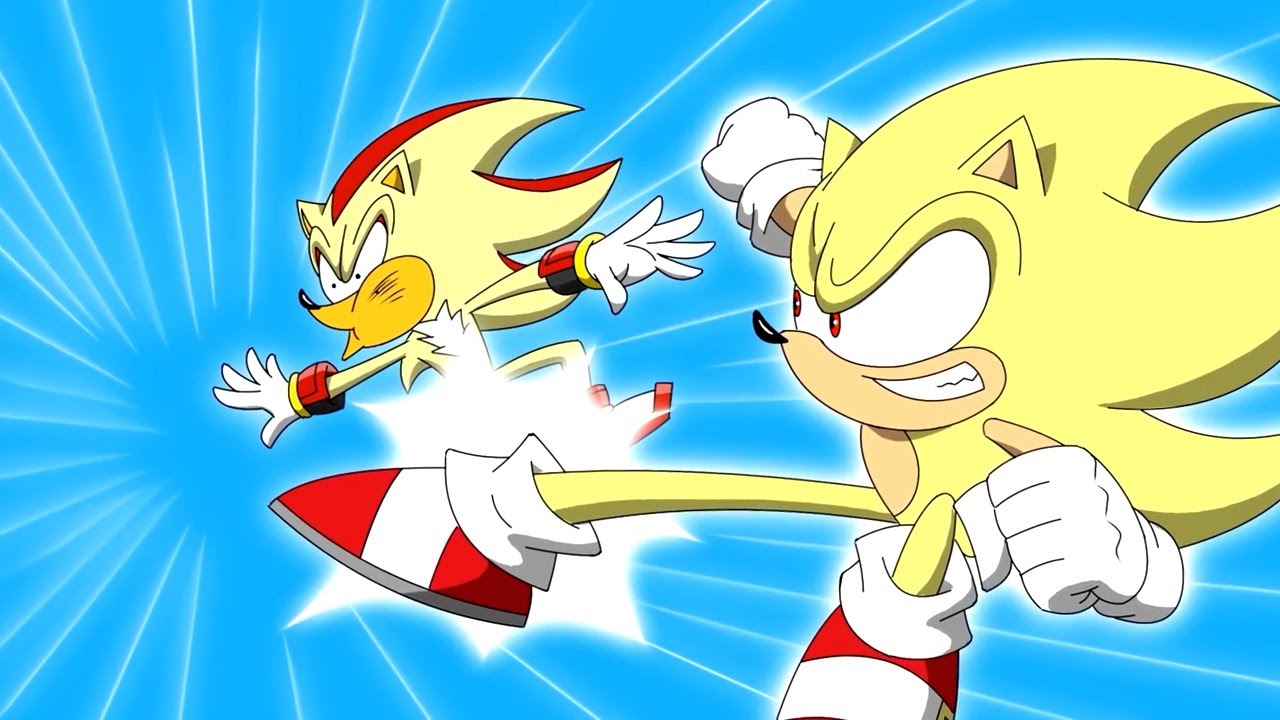 shadow the hedgehog and sonic the hedgehog fighting