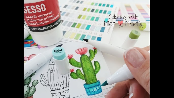 Tutorial: NO BLEED Alcohol Marker Hack for Colouring Books! - Colour with  Claire