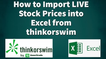 How to Import (Live) Stock Price Data From thinkorswim into Excel
