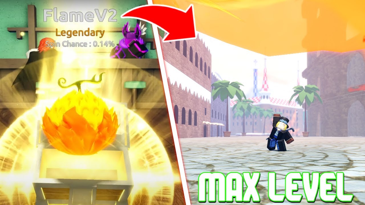 Noob to Max Level Using 0.1% FLAME V2 Legendary Fruit in Fruit ...