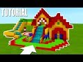 Minecraft Tutorial: How To Make A Fun House Mansion "Bouncy House with a Water Slide"