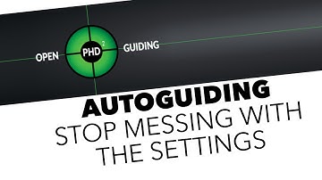Autoguiding - Stop messing with the settings