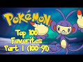 Mikoro's Top 100 Favorite Pokémon (Part 1, 100-91)