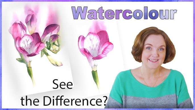 Hot Press vs Cold Press Watercolour Paper Comparison, Watercolour  Demonstration, Loose Watercolo…