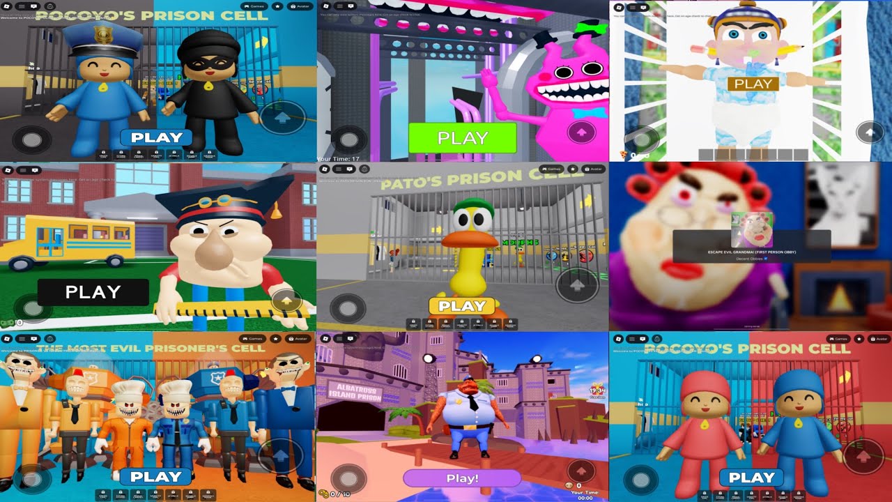 SPEED Run in 41 Scary Obby from Barry Prison, School, Police, Siren Cop, Grumpy Gran, Horror, Clown