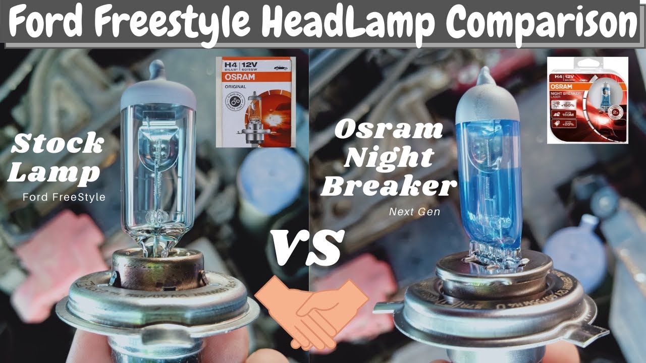 Osram Night Breaker Laser H4 Vs Stock Light, 60/55w 12V