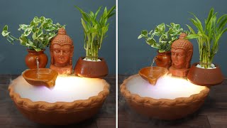 DIY Buddha Tabletop Water Fountain | Easy & Simple Home Made Terracotta Fountain | Buddha Fountain