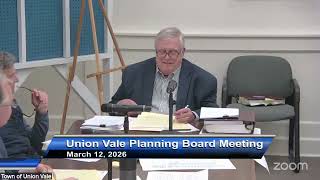 Copy of Union Vale Planning Board Meeting March 12, 2026