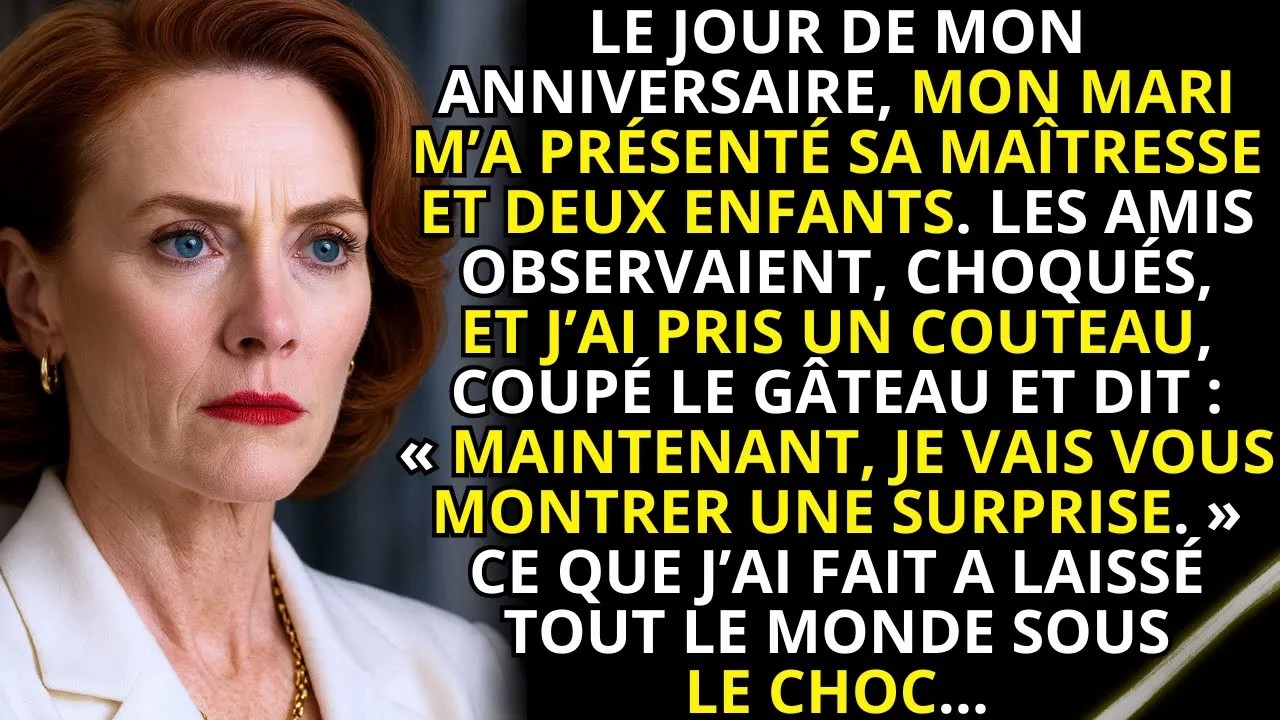 J’avais passé la semaine à préparer une fête parfaite pour notre anniversaire de mariage. Quand Marc est arrivé avec une femme inconnue et deux enfants, il a simplement dit : « Il était temps que...