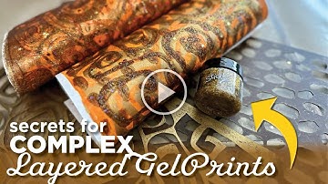 My Secrets for Complex Gel Prints in Golden Brown–Tutorial Tidbits