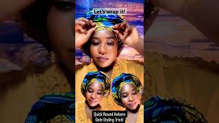 Quick Ankara Head wrap Tutorial #tutorial #headwrap #youtubeshorts  #scarf #turban