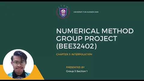 Presentation Video Group 3 Section 1 (BEE32402 Numerical Method)