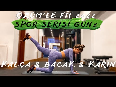 5 GÜNDE Daha FİT Bir Sen 💪🏼 #ÖzümleFit2022 Spor Serisi GÜN 1: KALÇA & BACAK & KARIN 🔥 w/ @pt.aeo