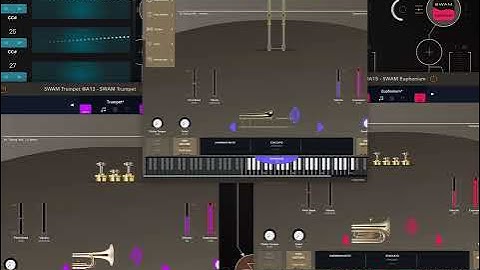 Demo of SWAM Brass with Mutes and Expression being varied by LFO
