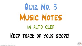Quiz #3 - Notes on the Alto Clef - two octaves, notes flashcards