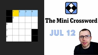 I FAILED this (Top, Middle, and Bottom) Daily Mini Crossword |  WEDNESDAY, July 12