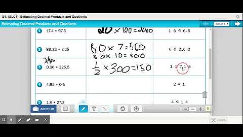 Lesson 6-8 Estimating Decimal Products and Quotients