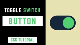 Awesome Toggle Switch Button Using Only HTML & CSS - Pure HTML CSS Tutorial - CodeWithTanmay