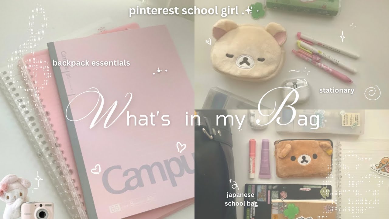 WHATS IN MY SCHOOL BAG [2026] ♬⋆.˚ : Pinterest school girl — back to school essentials (highschool)