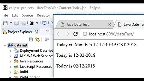 Simple jsp page managed with Git