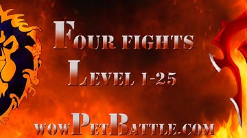 How to power level a battle pet 1-25 4 fights 5.4