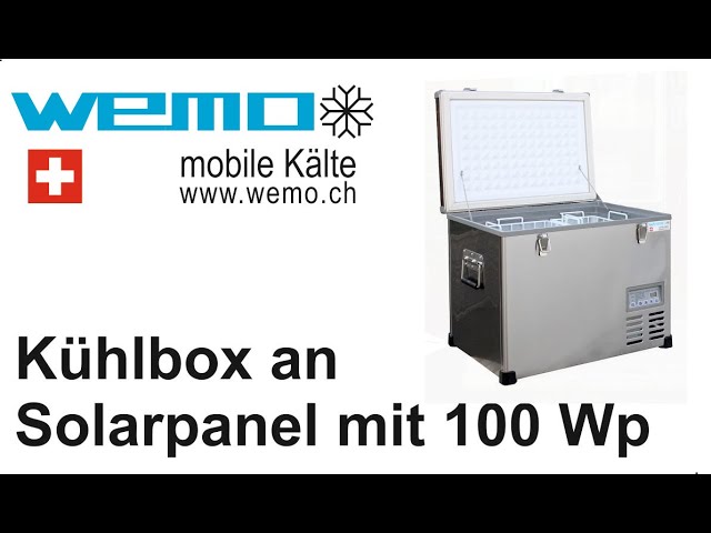 Kompressor Kühlbox mit Solarpanel 12V WEMO B46S 12 Volt 230 Volt Test  Vergleich Energieklasse A++ 