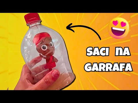 IDEIAS para fazer no dia do FOLCLORE - saci perere na garrafa aprenda a ...
