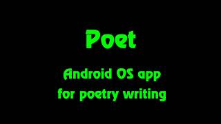 POET - Android OS app for poetry writing screenshot 5