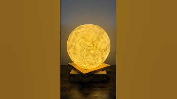 Making a Moon Lamp #moonlamp #3dlamp #moonlight lamp #papiermache #shortstutorial