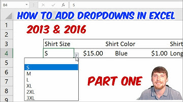 Add Drop Downs In Microsoft Excel 2016 & 2013