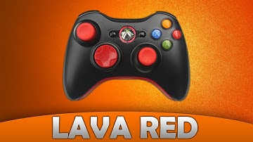 Lava Red Xbox 360 Modded Controller - Controller 360 Degree Preview