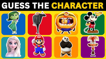 Guess the Character in 3 Seconds ✅ Inside Out 2, Despicable me 4, Minions, Spider-Man | Quiz Quest