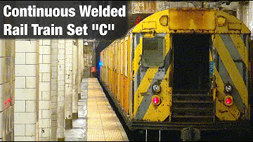 ⁴ᴷ Continuous Welded Rail Train Set "C" passing through Chambers Street