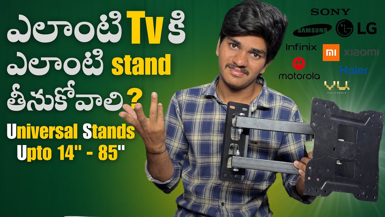 Wall stands for led tv || universal stands for all tv’s || 14” to 85” universal stands || in Telugu