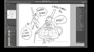 Alex Hirsch drawing "CANON HUMAN BILL" Part 1