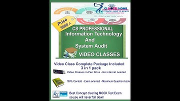 cs professional information technology system audit book with video class and online exam
