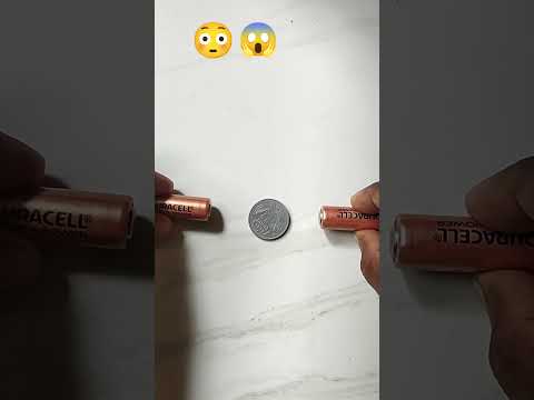 Spin Coin With Battery ?#youtubeshorts #experiment #scienceexperiment #cointricks #coinexperiment