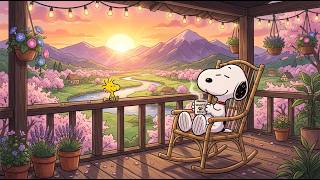 Peaceful Spring Nature Jazz with Snoopy 🌸 Chill Jazz for Study & Feel-Good Moments ☀️