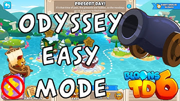 BTD6 | Odyssey Easy Mode | Present Day! | No Hero No MK No Powers Used Guide | December 22