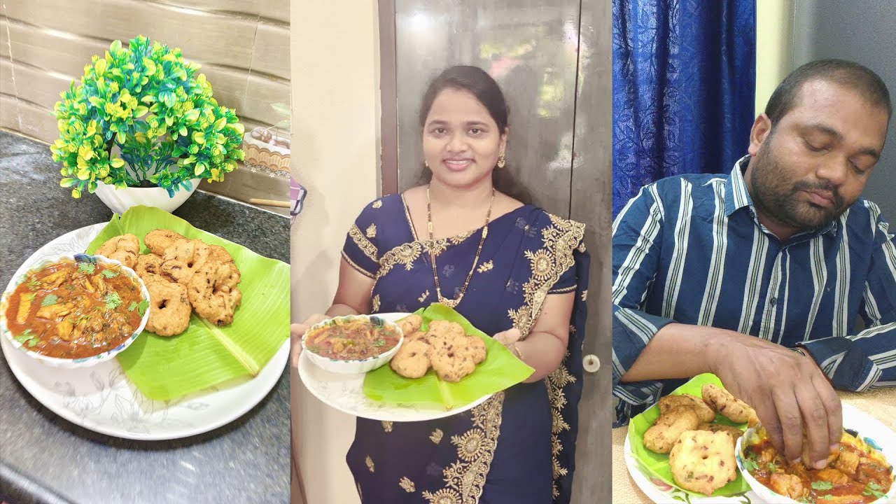 గారెలు With చికెన్ కర్రీ @ Most Favorite Recipe @ Cooking @ RUTH PRIYANKA VLOGS