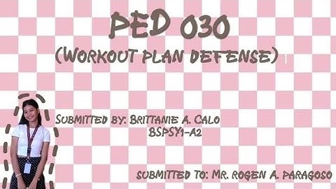 Workout Plan Defense | PED 030