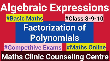 Algebraic Expression ll Polynomial Factorization ll Part 2