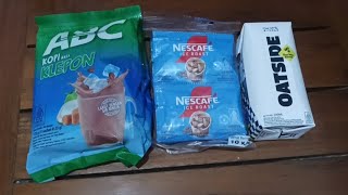 Trying The Viral Drink On Tiktok Abc Kopi Klepon Flavor  Nescafe Ice Roast  Oatside Barista Blend