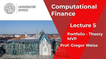 Computational Finance - Video 5 - Portfolio Theory - Minimum Variance Portfolio
