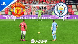 Manchester United vs Manchester City | FC 24 Penalty Shootout | Mbappe vs Haaland - PS5 Gameplay