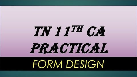 11th CA Practical | TN 11th CA practical form designing html | HTML form designing #11thpractical
